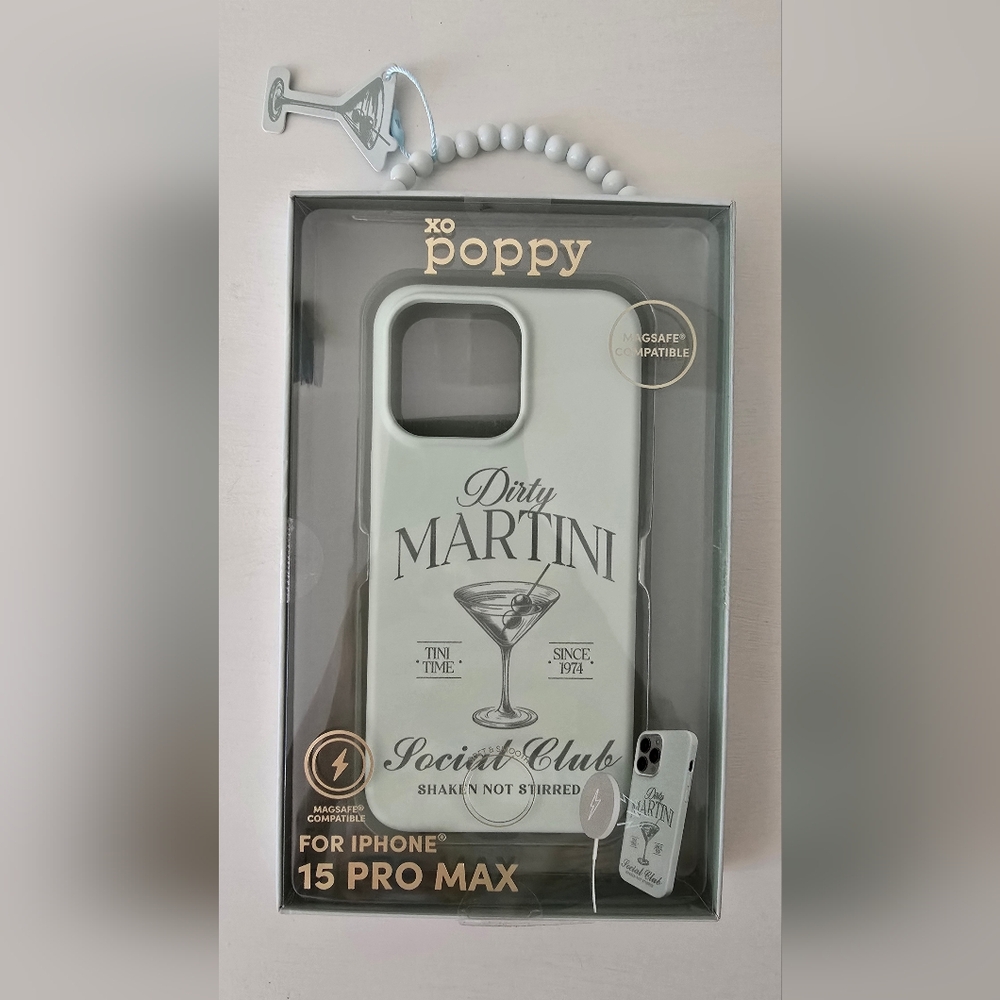xo Poppy Dirty Martini iPhone 15 Pro Max Case MagSafe Compatible NIB